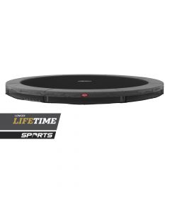 Trampolin BERG Favorit InGround 430 Grau - SPORTS Version ohne Sicherheitsnetz 35.14.43.00