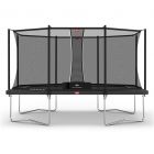 Trampolin BERG Ultim Favorit Regular 410 Grau + Safety Net Comfort 32.25.64.30
