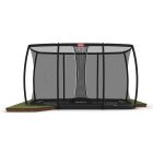 Trampolin BERG Ultim Champion FlatGround 410 Grau + Safety Net DLX XL 32.31.94.30